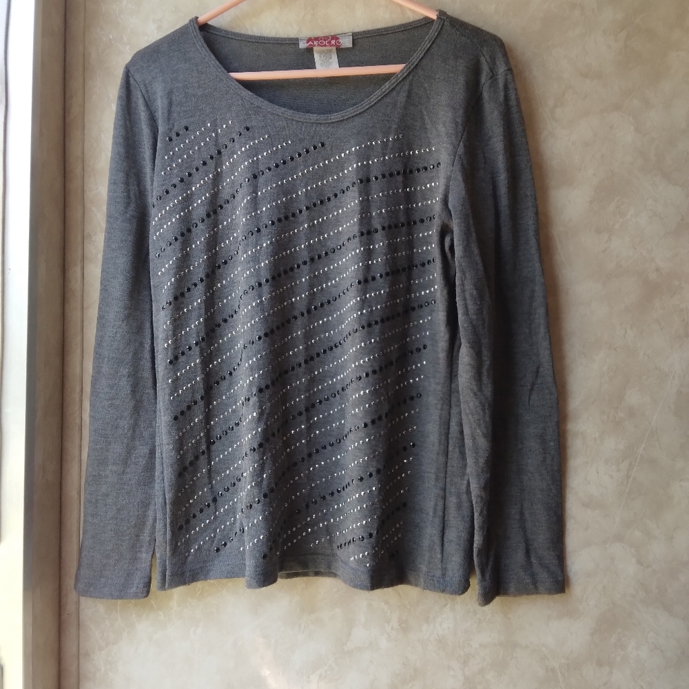 Carol Rose stripe gem shirt
